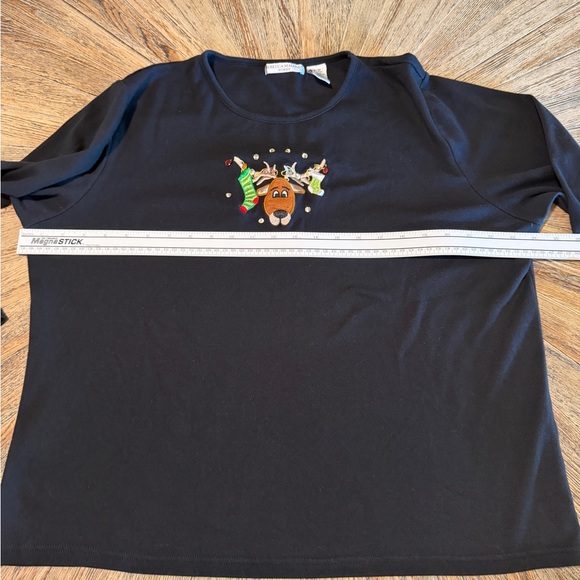 Bundle 1X Christmas embroidered shirts Women’s Rebecca Malone Santa Reindeer hat - Picture 9 of 16